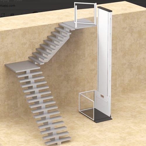 wheelchair lift withLanding door